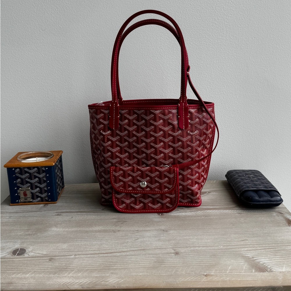 Goyard Anjou Mini Reversible Tote Red- Brand new